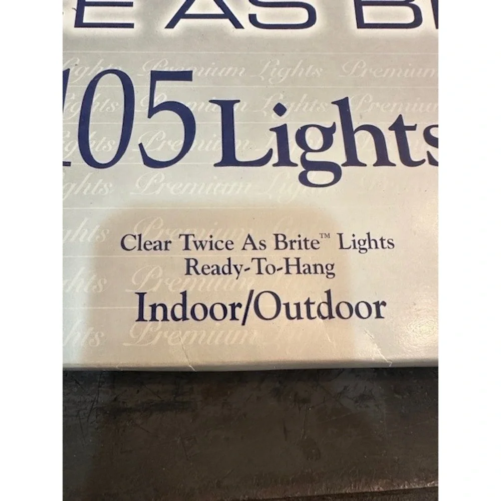 Frank's Twice‎ As Brite 105 Clear Christmas Lights Indoor Outdoor Green Cord